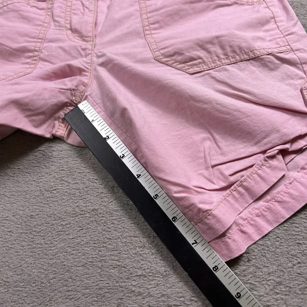Tommy Hilfiger Utility Cargo Shorts Women's 2 Pink 100% Cotton Y2K Preppy Summer